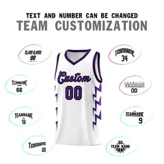 White Side Lightning Graffiti Basketball Uniform Jersey 4
