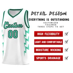 White Side Lightning Graffiti Basketball Uniform Jersey 2
