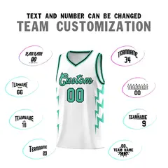 White Side Lightning Graffiti Basketball Uniform Jersey 4