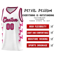 White Side Lightning Graffiti Basketball Uniform Jersey 2