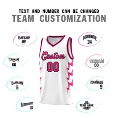 White Side Lightning Graffiti Basketball Uniform Jersey 4