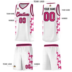 White Side Lightning Graffiti Basketball Uniform Jersey 5