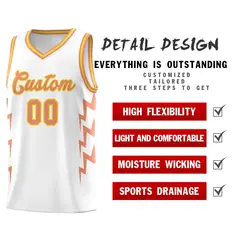 White Side Lightning Graffiti Basketball Uniform Jersey 2