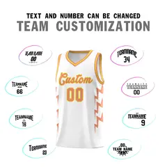 White Side Lightning Graffiti Basketball Uniform Jersey 4