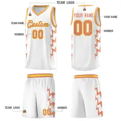 White Side Lightning Graffiti Basketball Uniform Jersey 5