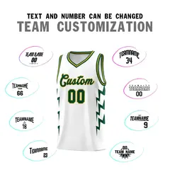 White Side Lightning Graffiti Basketball Uniform Jersey 4