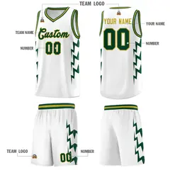 White Side Lightning Graffiti Basketball Uniform Jersey 5