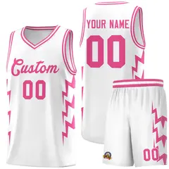 White Side Lightning Graffiti Basketball Uniform Jersey 1