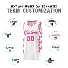 White Side Lightning Graffiti Basketball Uniform Jersey 4