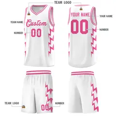 White Side Lightning Graffiti Basketball Uniform Jersey 5