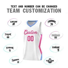White Side Rhombus Graffiti Basketball Jersey Set 4