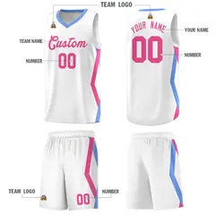 White Side Rhombus Graffiti Basketball Jersey Set 5