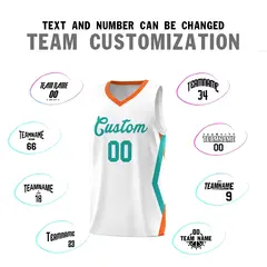 White Side Rhombus Graffiti Basketball Jersey Set 4