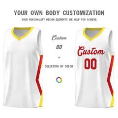 White Side Rhombus Graffiti Basketball Jersey Set 3