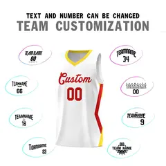 White Side Rhombus Graffiti Basketball Jersey Set 4