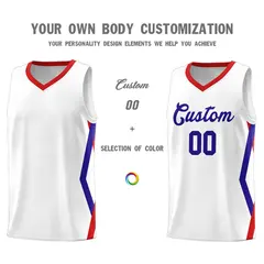 White Side Rhombus Graffiti Basketball Jersey Set 3