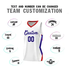 White Side Rhombus Graffiti Basketball Jersey Set 4