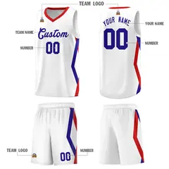 White Side Rhombus Graffiti Basketball Jersey Set 5