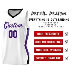 White Side Rhombus Graffiti Basketball Jersey Set 2