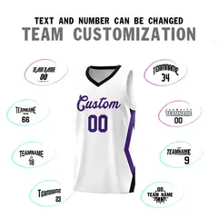 White Side Rhombus Graffiti Basketball Jersey Set 4
