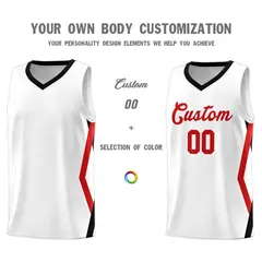 White Side Rhombus Graffiti Basketball Jersey Set 3