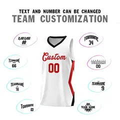 White Side Rhombus Graffiti Basketball Jersey Set 4