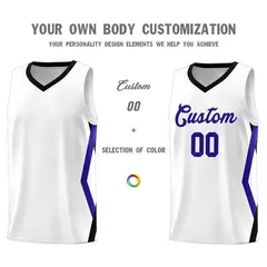 White Side Rhombus Graffiti Basketball Jersey Set 3
