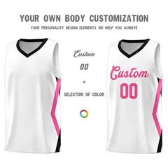 White Side Rhombus Graffiti Basketball Jersey Set 3