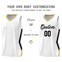 White Side Rhombus Graffiti Basketball Jersey Set 3