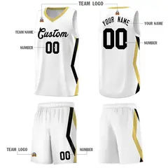 White Side Rhombus Graffiti Basketball Jersey Set 5