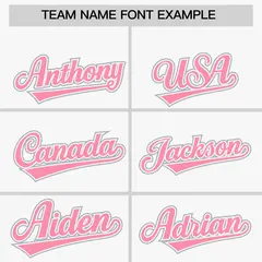 White Silver and Light Pink Raglan Sleeves Baseball Jersey 3