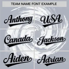 White Silver Swirl Graffiti Baseball Jersey 3