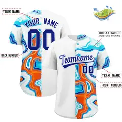 White Split Fluid Fashion Authentic Baseball Jersey 2