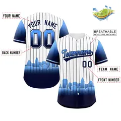 White Tampa City Silhouette Authentic Baseball Jersey 2