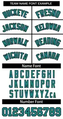 White Teal-Black Classic Basketball Jersey 3