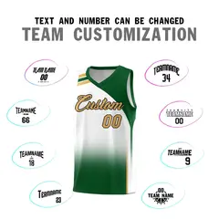 White Teal Gradient Sports Uniform Basketball Jersey 4
