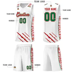 White Tiger Claw Pattern Sports Uniform Basketball Jersey 5