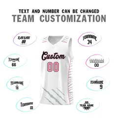White Tiger Claw Pattern Sports Uniform Basketball Jersey 4