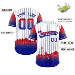 White Toronto City Silhouette Authentic Baseball Jersey 2