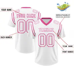 White Two-Tone Shoulder Cut Authentic Football Jersey 2