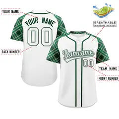 White White-Gray Raglan Sleeves Authentic Baseball Jersey 2