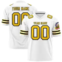 White Yellow-Black Classic Authentic Football Jersey 1