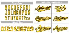 White Yellow-Black Classic Style Authentic Baseball Jersey 3