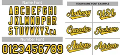 White Yellow-Black Raglan Sleeves Authentic Baseball Jersey 3