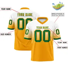 White Yellow Gradient Fashion Authentic Football Jersey 2