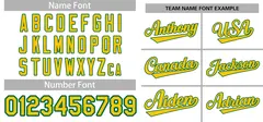 White Yellow-Green Full-Button Classic Baseball Jersey 3