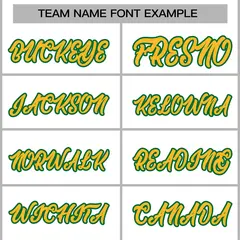 White Yellow-Green Varsity Full-Snap Letterman Jacket 5