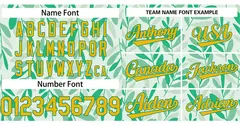 White Yellow-Kelly Green Graffiti Authentic Baseball Jersey 3