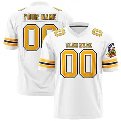 White Yellow-Navy Classic Authentic Football Jersey 1