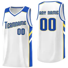 White Yellow Royal Classic Breathable Basketball Jersey